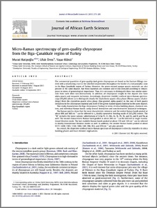Micro-Raman spectroscopy of gem-quality chrysoprase from the Biga-Çanakkale region of Turkey